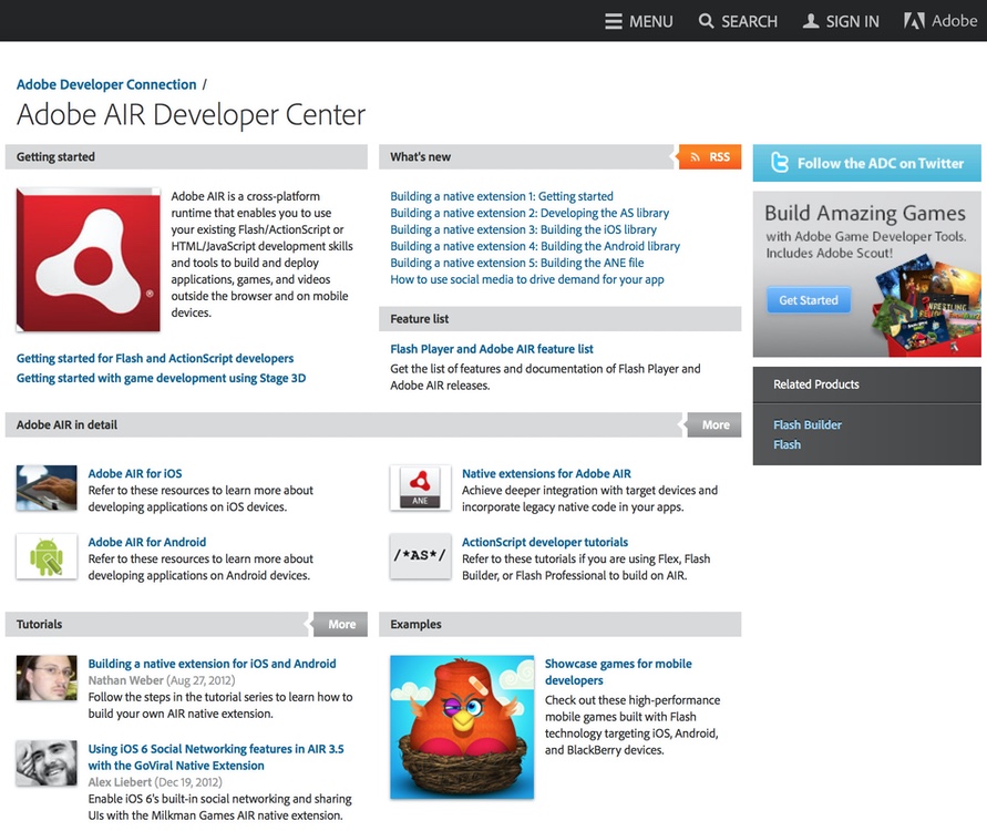 Screenshot: ADC Learning Hub